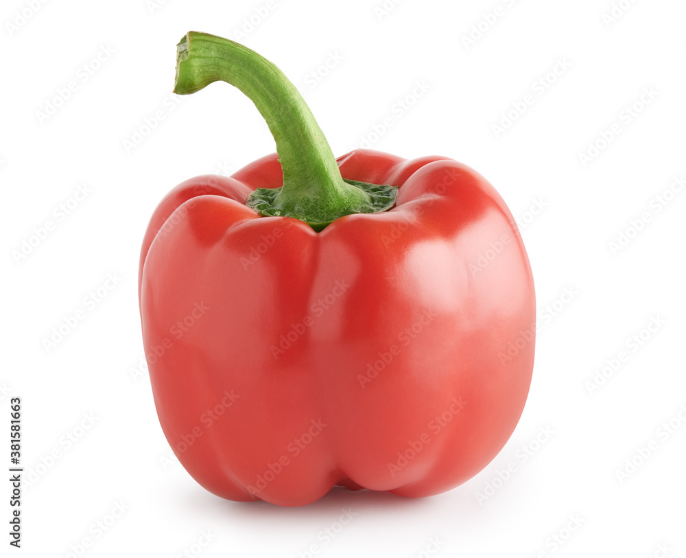 Whole red pepper isolated on white background Whole red pepper isolated on white background