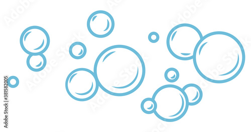 Foam bubbles, cleaning or washing hygiene cosmetic