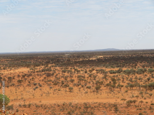 landscape view from Barlangi Hill on Yarrabudda Meteor Impact Crater