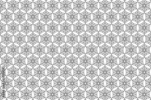 Black snowflake on a white background - vector pattern,