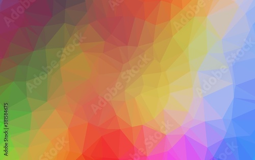 Light Multicolor, Rainbow vector polygon abstract layout. A completely new color illustration in a vague style. Brand new style for your business design.