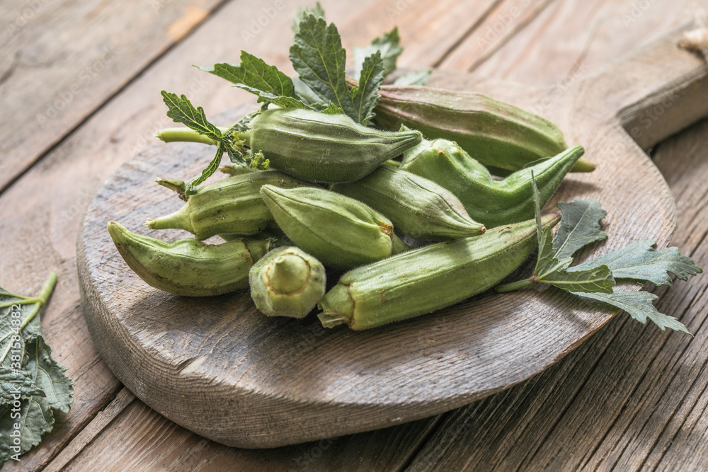 Fresh Okra or Lady Finger Vegetable Fresh Okra or Lady Finger Vegetable