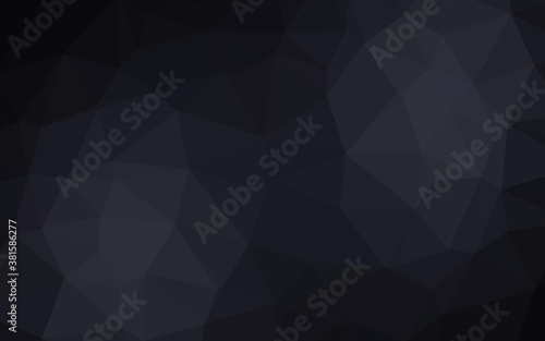 Dark BLUE vector polygonal template. Geometric illustration in Origami style with gradient. The best triangular design for your business.
