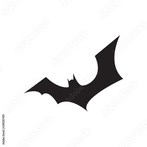 Bat flying icon design template vector isolated illustration