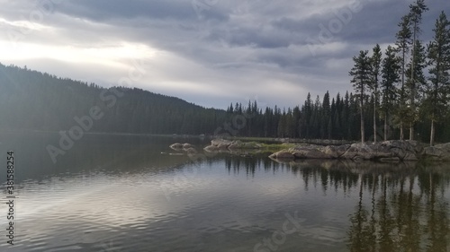 lake and mountains