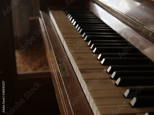 worn piano keys