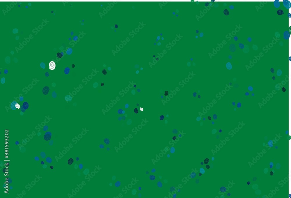 Light Blue, Green vector template with bubble shapes.