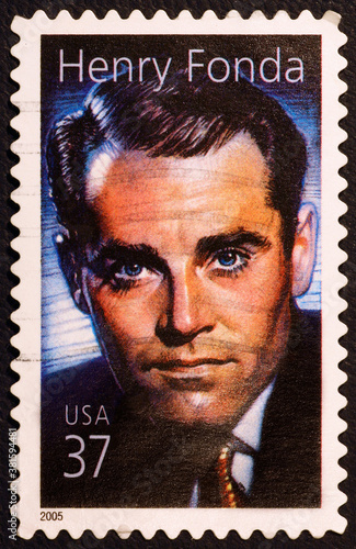 Fotografie, Obraz Henry Fonda on american postage stamp