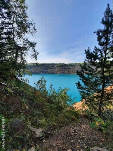 lake and mountains