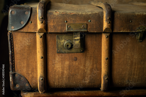 Vintage suitcase with brass details © Svetliy