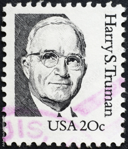 Harry S. Truman on american postage stamp photo