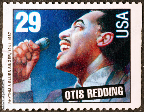 Otis Redding on american postage stamp photo
