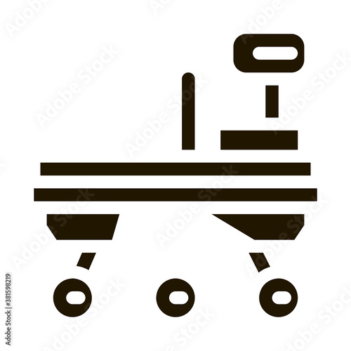 Exploration Mars Rover glyph icon vector. Exploration Mars Rover Sign. isolated symbol illustration