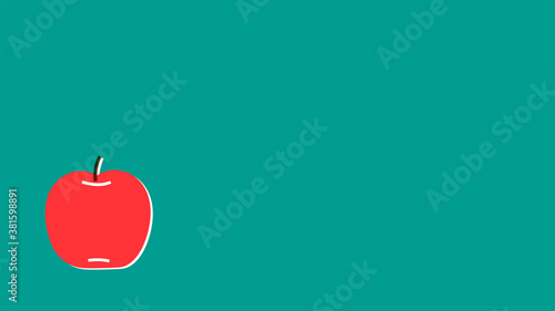 Symbol autumn, red apples, fruitful year/ 実りの秋、りんごの背景イラスト