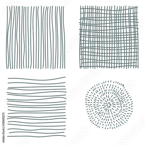 Abstract handmade graphic elements. Set. Vector for decoration, invitations, posters, card, fabric.