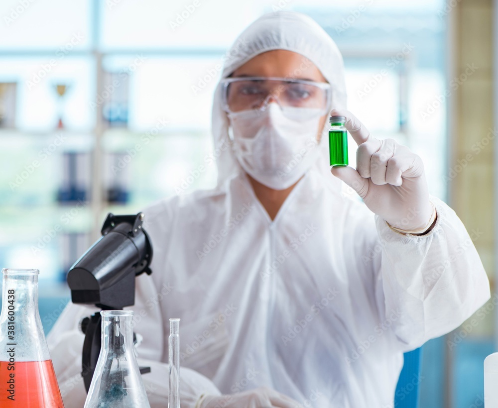 Chemist testing in the laboratory cannabis extract for medical p Chemist testing in the laboratory cannabis extract for medical p