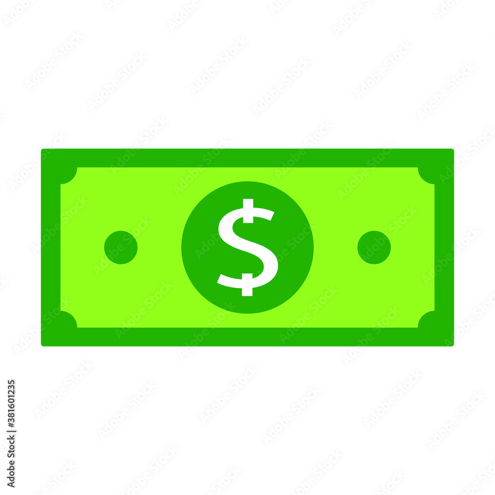 Banknote icon. Financial and business transfer sign. The symbol of wealth. Banknote icon. Financial and business transfer sign. The symbol of wealth.
