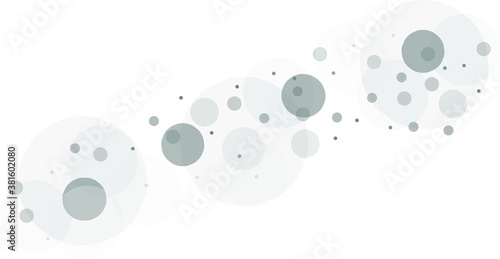Gray vector background with a pattern of circles with different diameters. Textured template for a web splash in a modern style.