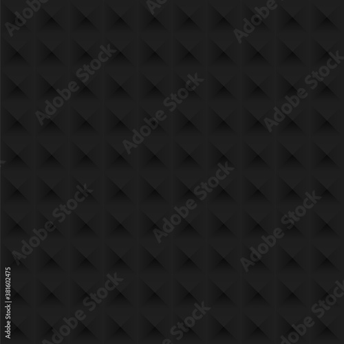 Black texture seamless pattern background. Perfect light and shadow dimension vector design.