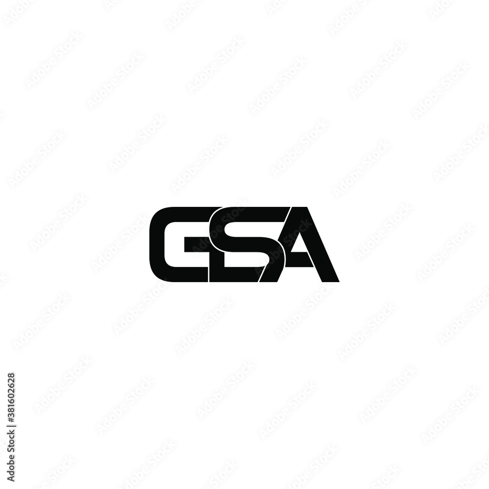 Obraz premium gsa letter original monogram logo design