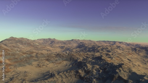 3D Rendered Fantasy Alien Landscape - 3D Illustration © ANDREI