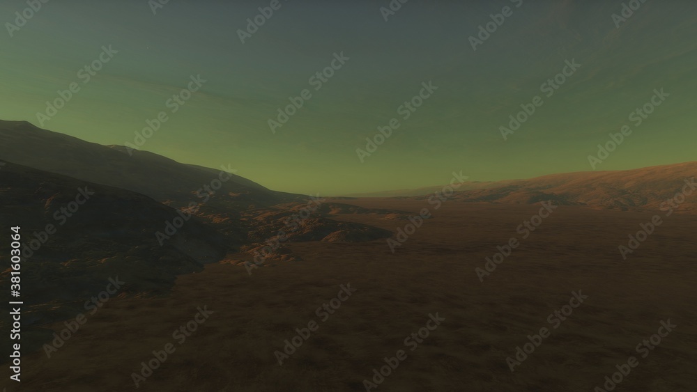 3D Rendered Fantasy Alien Landscape - 3D Illustration 3D Rendered Fantasy Alien Landscape - 3D Illustration