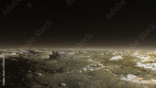 Fototapeta Naklejka Na Ścianę i Meble -  3D Rendered Fantasy Alien Landscape - 3D Illustration