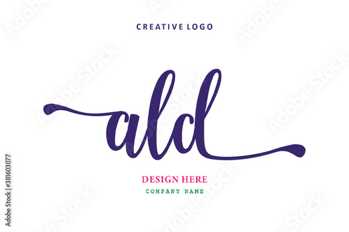 pharmacy logo letter ALD is simple, easy to understand and authoritative