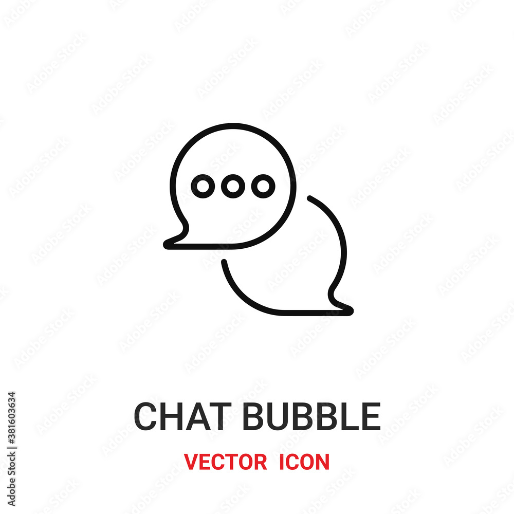 speech bubble icon vector symbol. speech bubble symbol icon vector for your design. Modern outline icon for your website and mobile app design. speech bubble icon vector symbol. speech bubble symbol icon vector for your design. Modern outline icon for your website and mobile app design.