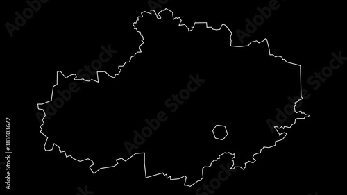 Aqmola Kazakhstan region map outline animation photo