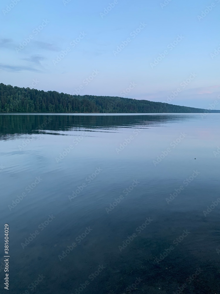 lake and mountains