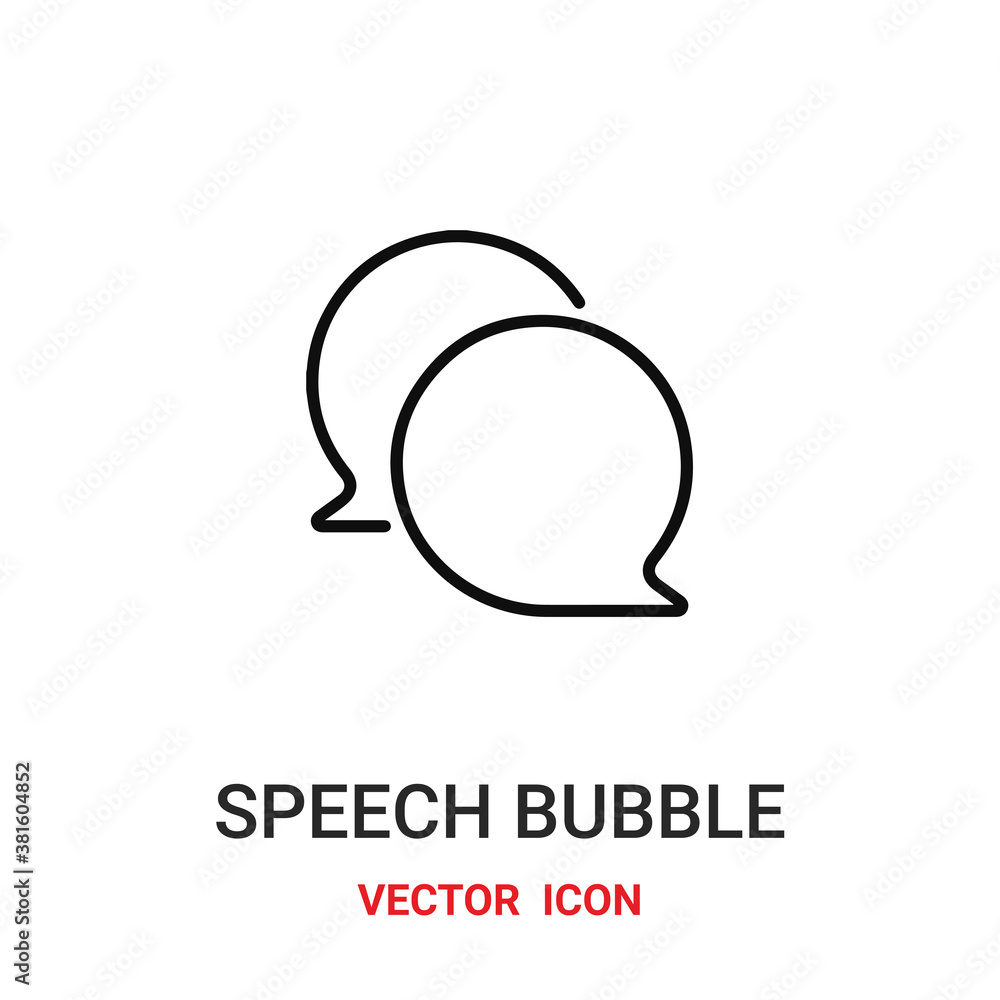 Speech bubble vector icon. Modern, simple flat vector illustration for website or mobile app.Chat symbol, logo illustration. Pixel perfect vector graphics Speech bubble vector icon. Modern, simple flat vector illustration for website or mobile app.Chat symbol, logo illustration. Pixel perfect vector graphics