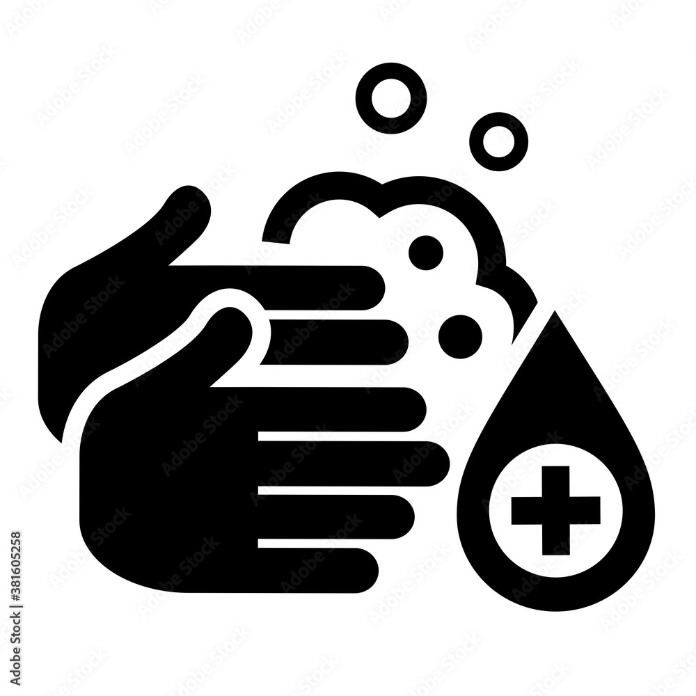 Hygiene vector icon, wash your hands Hygiene vector icon, wash your hands