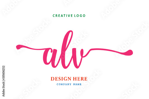 pharmacy logo letter ALV is simple, easy to understand and authoritative