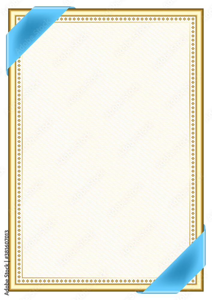 Vertical  frame and border with Saint Lucia flag