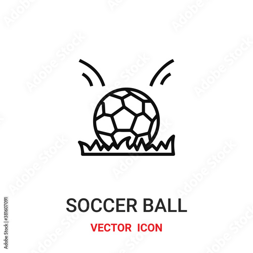 Soccer ball vector icon. Modern, simple flat vector illustration for website or mobile app.Football ball symbol, logo illustration. Pixel perfect vector graphics