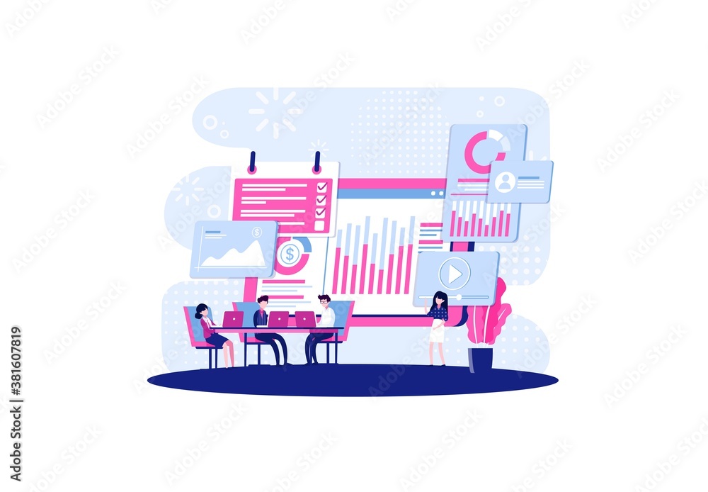 Succes team concept illustration, success achievment. Vector illustration Succes team concept illustration, success achievment. Vector illustration