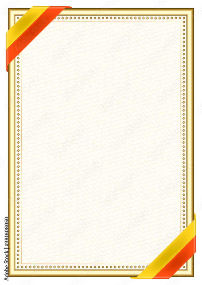 Vertical  frame and border with Bhutan flag