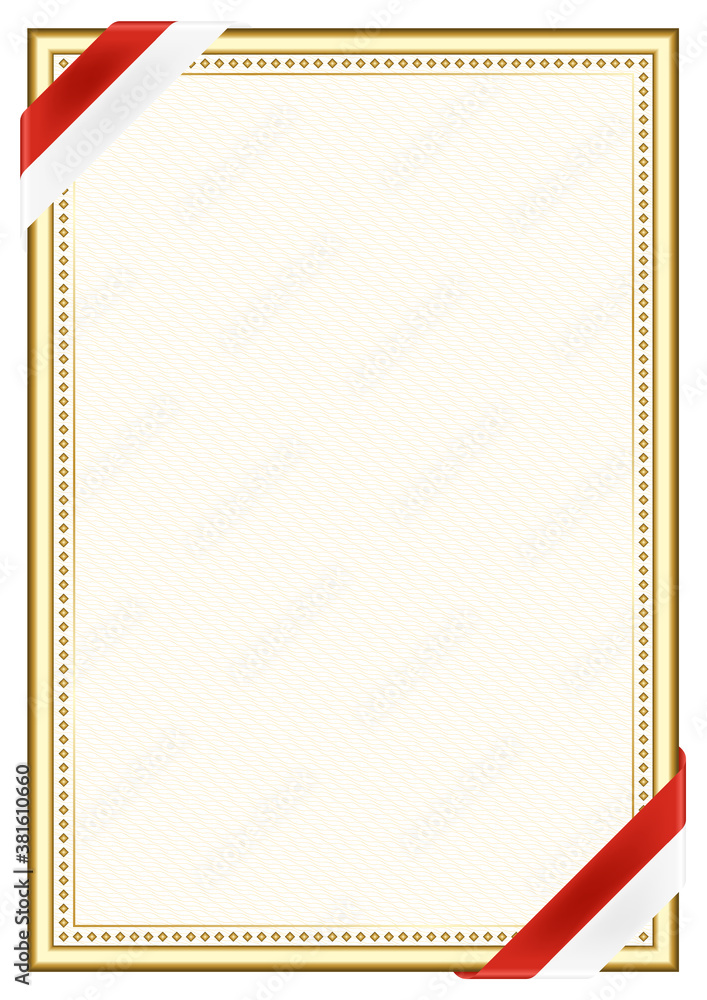 Vertical  frame and border with Switzerland flag