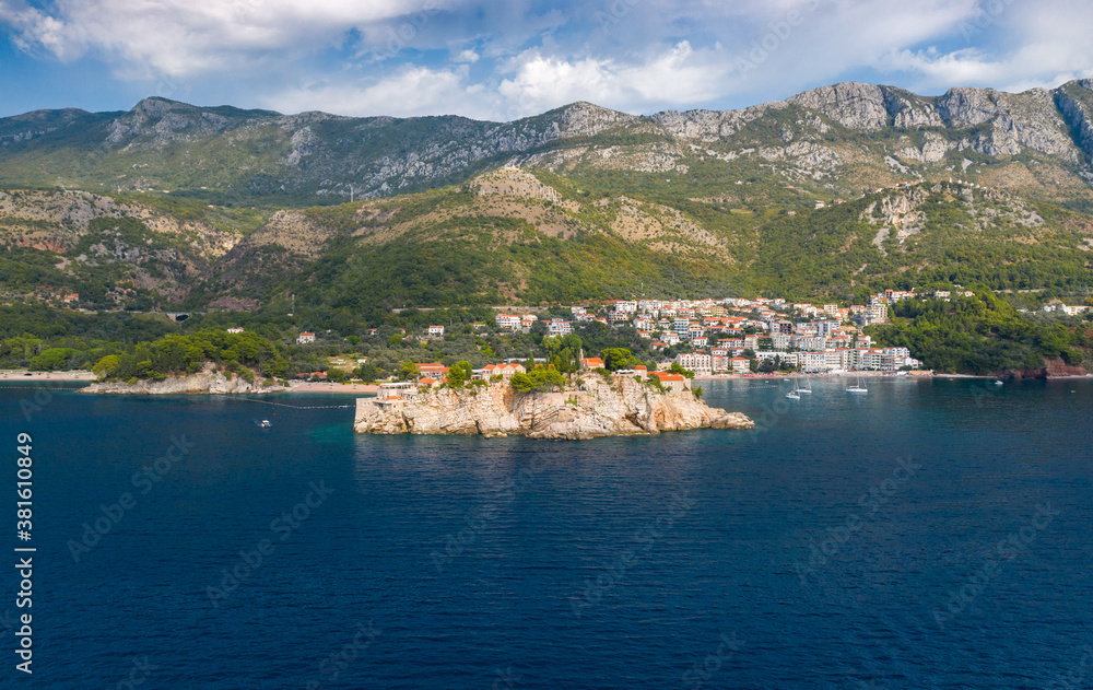 Budva. Montenegro. Island and village of St. Stephen.