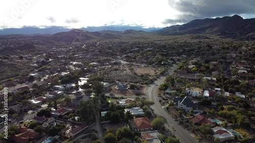 Drone Flyover after rain in Subdivision in Phoenix AZ photo