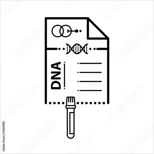 Dna Test Report, Deoxyribonucleic Acid Icon, Dna Analysis, Examination Detail
