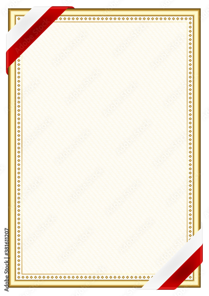 Vertical  frame and border with Tonga flag