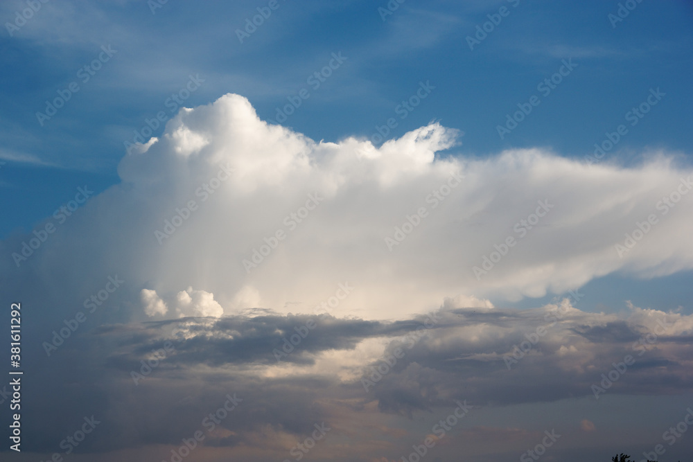 White yacht on sea surface and storm clouds White yacht on sea surface and storm clouds