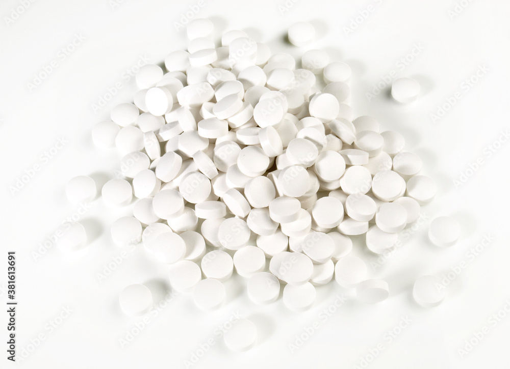 Zinc Pills isolated on white Background Zinc Pills isolated on white Background
