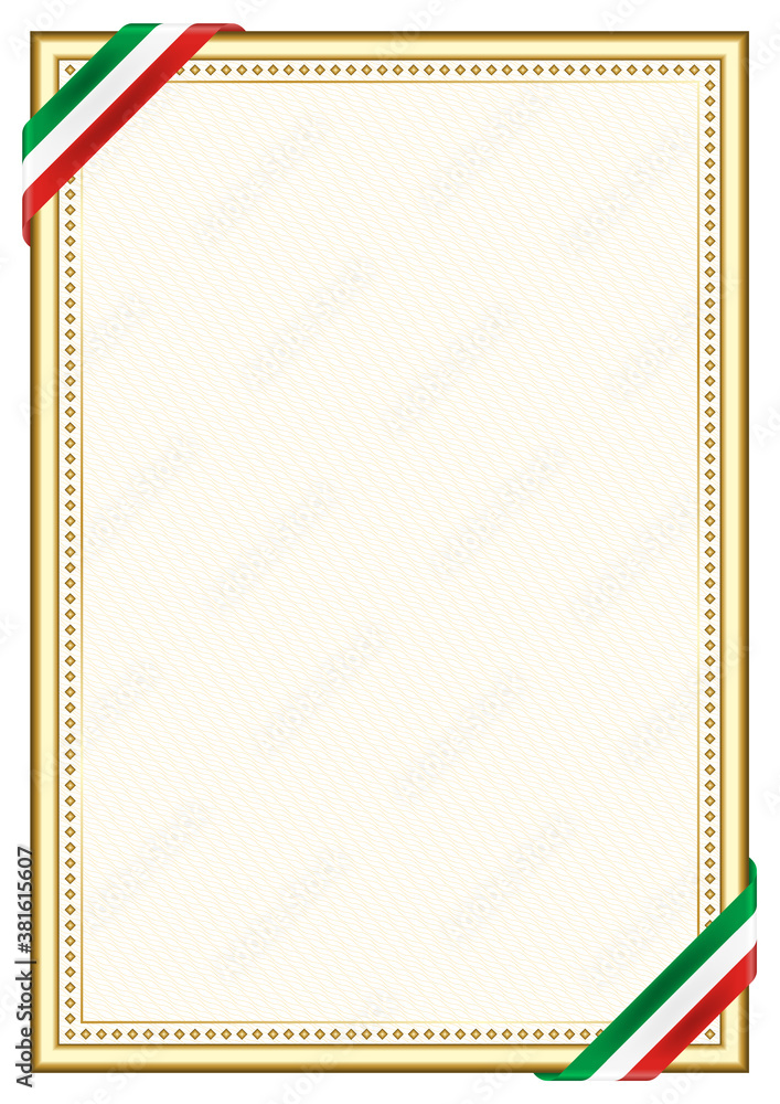 Vertical  frame and border with Congo flag