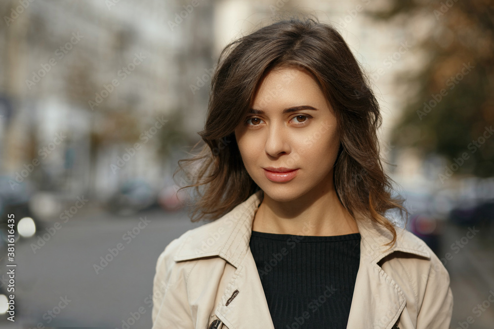 Fashion portrait of a stunning woman wears coat Fashion portrait of a stunning woman wears coat