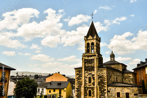 Detail view of Ponferrada spanish city in galicia spain. photo