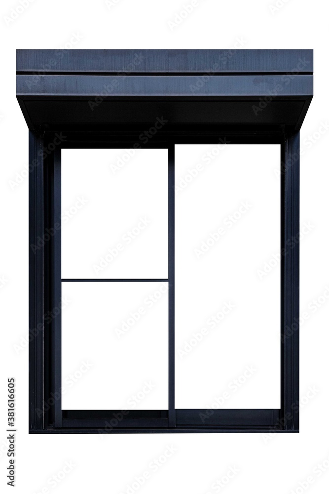 Black metal roller door shutter isolated on white background Black metal roller door shutter isolated on white background