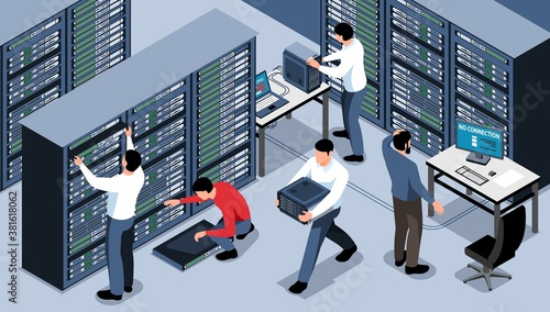 Sysadmin Horizontal Illustration